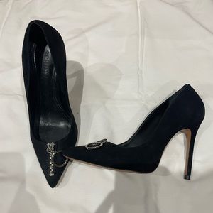 SCHUTZ Black Zipper Pointed heel